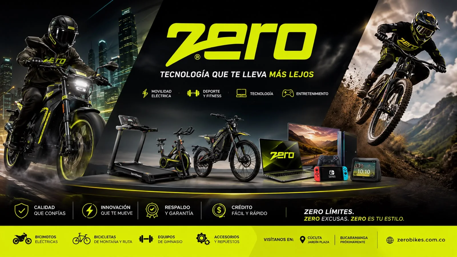 Universo Zero Bikes con movilidad eléctrica, deporte, fitness y tecnología